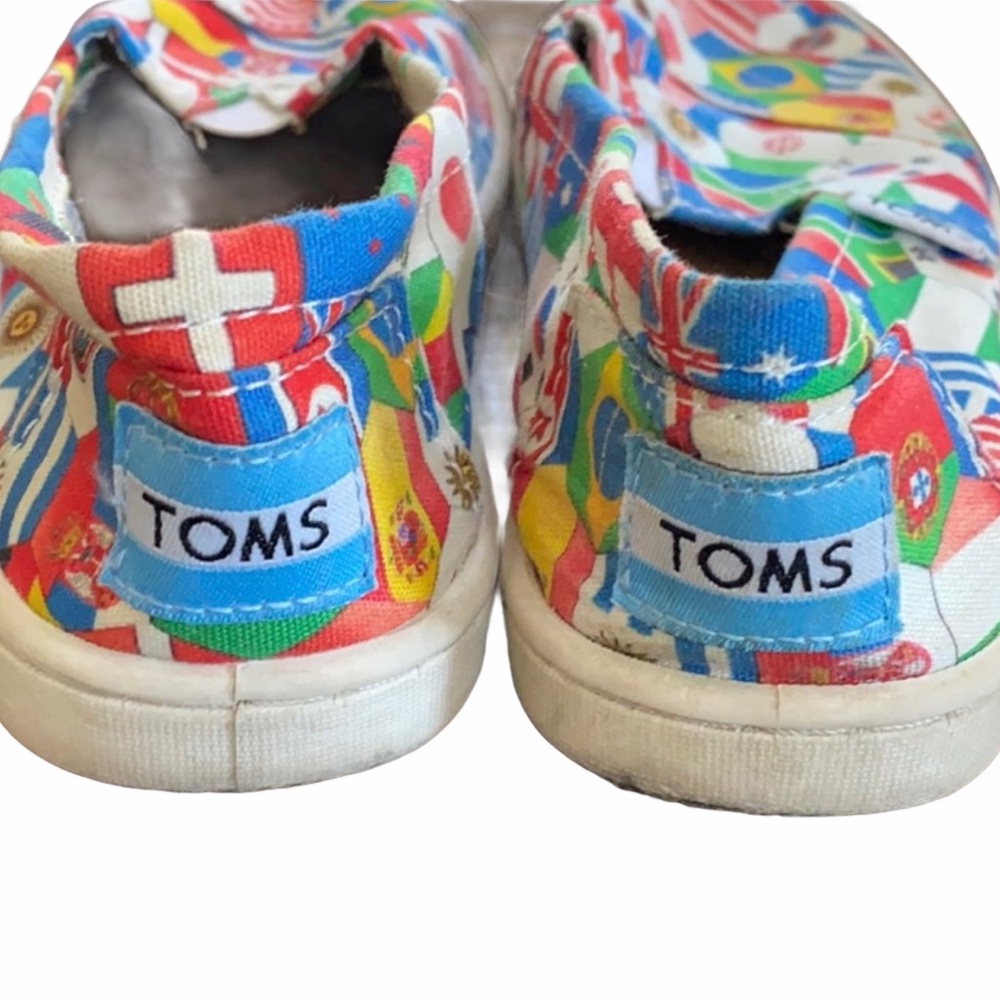 TOMS Flags World Olympics Countries Flats Sneakers Youth 13.5 - Picture 5 of 8